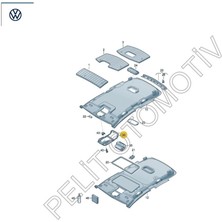 Pelit Otomotiv Yeti Tavan Gözlük Çerçevesi 1K0867489E Gri (2010-2018)