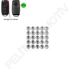 Volkswagen Anahtar Logosu (25 Adet 12 Mm) 3C0837891A Siyah
