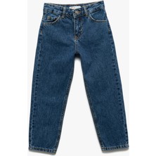 Koton Pamuklu Beli Ayarlanabilir Lastikli Cepli Denim Pantolon