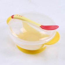 Mrsivdi [happier] Bebek Kase Seti Eğitim Kasesi Kaşık Sofra Seti Yemek Kasesi Öğrenme Yemekleri Vantuz ile Çocuk Eğitim Yemek Takımı (Yurt Dışından)