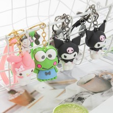 Mrsivdi Sanrio Dikiş Anahtarlık Melodi Kuromi Cinnamoroll Karikatür Sevimli Bebek Anahtarlık Moda Çift Çanta Süs Anahtarlık Araba Kolye  (Yurt Dışından)