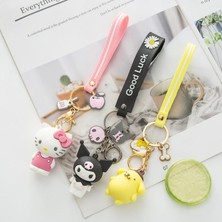 Mrsivdi Sanrio Dikiş Anahtarlık Melodi Kuromi Cinnamoroll Karikatür Sevimli Bebek Anahtarlık Moda Çift Çanta Süs Anahtarlık Araba Kolye  (Yurt Dışından)