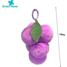 Mrsivdi Kızlar Peluş Anahtarlık Sevimli Kabarık Üzüm Anahtarlık Sırt Çantaları Için Sevimli Peluş Meyve Kolye Trendy Tavşan Kürk Kız Moda Aksesuarı Mükemmel  Peluş Anahtarlık (Yurt Dışından)