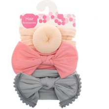 Mrsivdi 3 Adet/takım Bebek Kafa Bandı Çiçek Fiyonkları Bebek Kız Bantlar Yay Düğüm Çocuklar Saç Bandı Türban (Yurt Dışından)