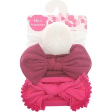 Mrsivdi 3 Adet/takım Bebek Kafa Bandı Çiçek Fiyonkları Bebek Kız Bantlar Yay Düğüm Çocuklar Saç Bandı Türban (Yurt Dışından)
