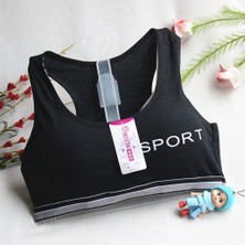 Mrsivdi Kız Çocuk Spor Sutyeni Pamuk Hiçbir Çelik Halka Çıkarılabilir Ped Genç Iç Giyim 8-18Y Için (Yurt Dışından)