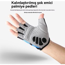 Youxuan Açık Spor Fitness Eğitimi Nefes Alabilen Kaymaz Bisiklet Yarım Parmak Eldiven (Yurt Dışından)