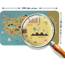 Eğitici ve Öğretici Cocuk Odası Türkiye Haritası Duvar STICKER-60X105-3877
