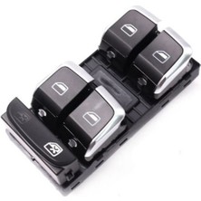 Mcar Audi A4 2007-2015, Audi A5 2009-2017, Q5 2008-2017, Cam Açma Kapama Düğmesi 4lü Kromlu 8K0959851D