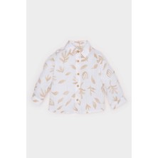 DeFacto Desenli Flamlı Poplin Uzun Kollu Gömlek Erkek Bebek B9257A525SP