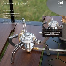Bloom Boutique Açık Taşınabilir Şiddetli Ateş Cep Sobası Geçirmez Kaset Gaz Sobası Gaz Sobası Kamp Çay Kaynar Su (Yurt Dışından)