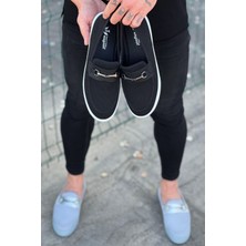 Lisinya LISINYA947 CZ060 Siyah Triko Babet Erkek Casual Ayakkabı