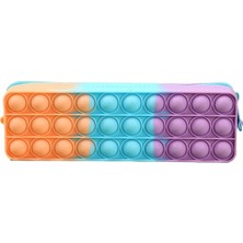 Mkjınmeı Bubble Music Silikon Kalem Kutusu Puzzle Dekompresyon Kalem Kutusu (Yurt Dışından)
