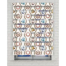 AD Home Denizci Baskılı Zebra Perde