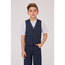 Bg Store Erkek Çocuk Çizgili Yelek