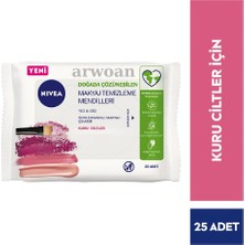 Arwoan Nivea Makyaj Temizleme Mendili 25 Adet (Yüz, Göz ve Kuru Ciltler Için)