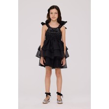 Tyess Bg Store Kız Çocuk Siyah Elbise