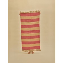 Rice Çizgili Kilim - Bordo