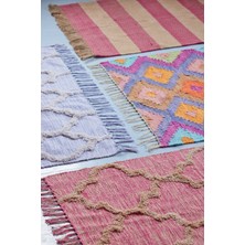 Rice Çizgili Kilim - Bordo