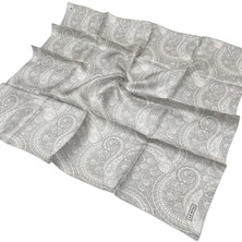 Lêvi D'or Armine İpek Eşarp 2025 Yaz - 9304-84 Açık Gri Bej Twill