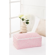 Rek Home Orta Boy Pudra Yaprak Baskılı Baza Altı Kazak Pike Battaniye Giysi Kıyafet Hurcu / 52x28x21