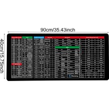 Aksesuarcı Yüksek Kalite 90X40 Büyük Boy Xxl Mouse Pad Kauçuk Alt Taban, Yumuşak Kumaş Oyuncu Mousepad, Bilgisayar ve Dizüstü Bilgisayar Uyumlu 90 40 Mouse Pad