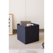 Rek Home Lacivert Dolap Içi Çamaşır Oyuncak Düzenleyici Katlanır Saklama Kutusu Organizer 28x28x28