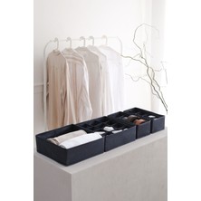 Rek Home 4lü Lacivert Çocuk Odası Dolap Çekmece Içi Çorap Düzenleyici Petek Akordiyon Organizer