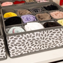 Rek Home 2'li Gri Çocuk Odası Dolap Çekmece Içi Çamaşır Çorap Düzenleyici Petek Akordiyon Organizer