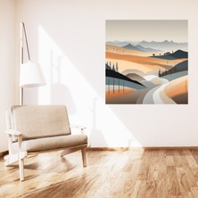 Minimalist Doğa ve Manzara Doğa ve Yol Çerçevesiz Pvc Tablo