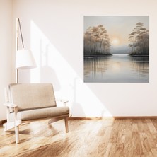 Minimalist Doğa ve Manzara Yansıma Çerçevesiz Pvc Tablo