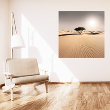 Minimalist Doğa ve Manzara Çöl ve Ağaç Çerçevesiz Pvc Tablo