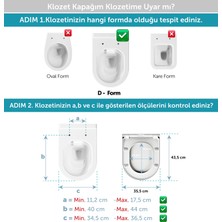 Aqua Bagno Moon Yavaş Kapanan Klozet Kapağı - Duroplast