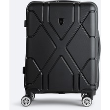 Avva Siyah Kırılmaz Polipropilen Hafif Kabin Kilitlenebilir Küçük Boy Bavul B008100