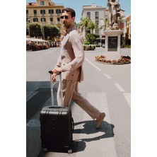 AVVA Erkek Bej Soft Touch Alttan Britli Yaka Soft Touch Oversize Fit Gömlek A41Y2168