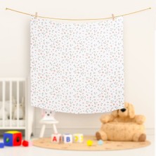 Hafy Baby Pamuk  Çıtır Çiçek Desenli Müslin Örtü 100 x 110