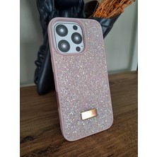 TrendyTech iPhone 16 Pro Uyumlu Işıltılı Taşlı Lüks İçi Kadife Kamera Çıkıntılı Swarovski Kılıf