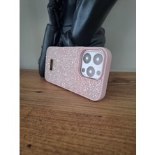 TrendyTech iPhone 16 Pro Uyumlu Işıltılı Taşlı Lüks İçi Kadife Kamera Çıkıntılı Swarovski Kılıf