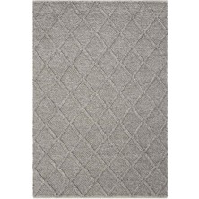 Cool Halı Elegance Diamond Kahverengi Doğal Yün Kazak Örgü Desenli El Dokuma Örgü Halı