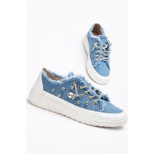 Suins Shoes Suins Ilaria Kadın Taşlı Spor Ayakkabı Lastikli Sneaker Günlük