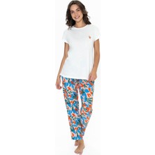 U.S. Polo Assn. Kadın Ekru Pijama Takım