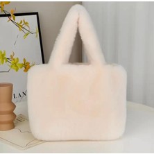 Yumuşak Peluş Çanta   Geniş Kapasiteli Kol Çantası