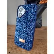 TrendyTech iPhone 16 Uyumlu Işıltılı Taşlı Lüks İçi Kadife Kamera Çıkıntılı Kaliteli Kılıf