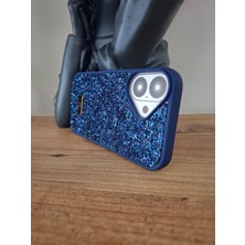TrendyTech iPhone 16 Uyumlu Işıltılı Taşlı Lüks İçi Kadife Kamera Çıkıntılı Kaliteli Kılıf
