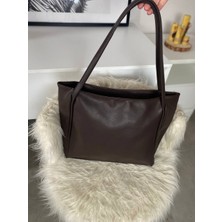 Mirela Maxi Acı Kahve Omuz Çantası