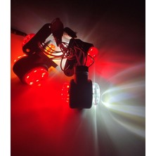 Reycar 10 Adet Mini 12 Ledli Takoz Lamba 12-24 Volt Kırmızı Beyaz