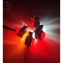 Reycar 2 Adet 12 Ledli Mini Takoz Lamba 12-24 Volt Sarı Kırmızı