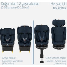Maxi-Cosi Emerald 360 Pro I-Size Dünyanın Ilk Kızaklı, Araç Dışına Çıkabilen Isofix'li 360 Dönebilir Yatabilir 0-36 kg Bebek Oto Koltuğu Authentic Blue