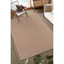Kreasyon Halı Doku DH001 Kahverengi Hav Toz Vermez Salon Mutfak Koridor Oturma Odası Yolluk Dokuma Kilim
