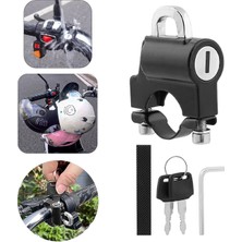 Aksesuarcı Motosiklet, Bisiklet, Scooter Için Kask Kilidi, Motosiklet Kaskı Kilidi Motosiklet Aksesuarları, Çok Amaçlı 22-24 mm Gidon Motosiklet Kask Kilidi